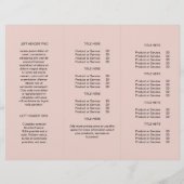 Simple Blush Pink Business Logo Tripli Brochure (Dos)