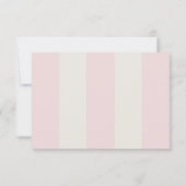 Simple Blush Pink Cabana Stripes Wedding RSVP (Dos)