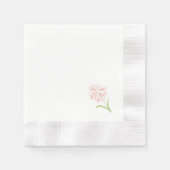 Simple Blush Pink Rose | witte servetten (Voorkant)