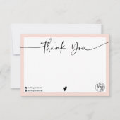 Simple blush rose merci script logo qr code (Devant)