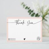 Simple blush rose merci script logo qr code (Debout devant)