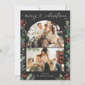 Simple Bohême Dark Moody 2 Photo Carte de Noël (Devant)
