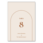 Simple Boho Arch Ivory Wedding Kaart (Achterkant)