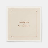 Simple Boho Arch Ivory Wedding Servet (Voorkant)