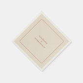 Simple Boho Arch Ivory Wedding Servet (Hoek)