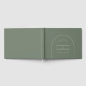 Simple Boho Arch Sage Green Wedding Gastenboek (Volledig)