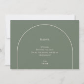 Simple Boho Arch Sage Groomsman-voorstel Kaart (Achterkant)
