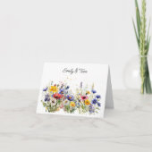 Simple Boho Chic Wildflowers Bedankkaart (Voorkant)