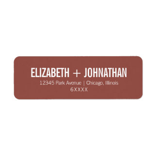 Simple Boho Dusty Roos Typography Weddenschap Addr Etiket