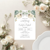 Simple Boho Elegant Wedding Invitation