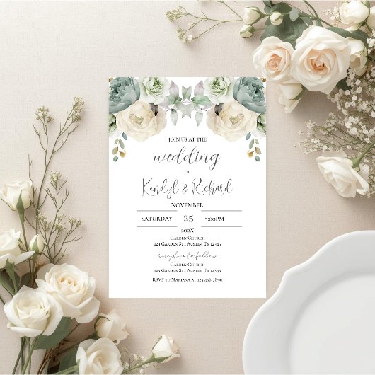 Simple Boho Elegant Wedding Invitation