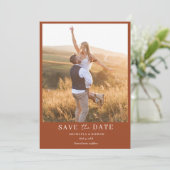 Simple Boho Photo Wedding Save The Date (Staand voorkant)