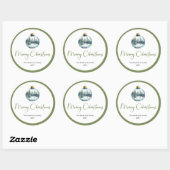 Simple Boho Pine Wreath Holiday Envelope Sticker (Feuille)