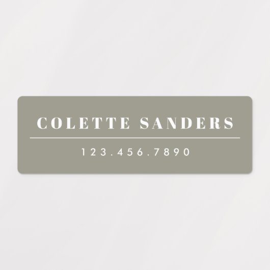 Simple Boho Rainbow Waterproof Nom Étiquettes (Design 1)