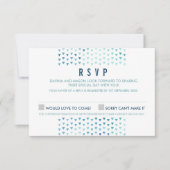 SIMPLE BOHO RSVP triangle moderne motif bleu (Devant)
