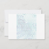 SIMPLE BOHO RSVP triangle moderne motif bleu (Dos)