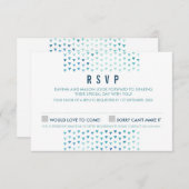 SIMPLE BOHO RSVP triangle moderne motif bleu (Devant / Derrière)