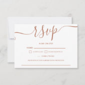 Simple boho terracotta mariage rsvp monogramme (Devant)