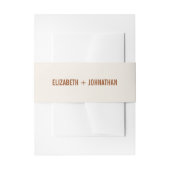 Simple Boho Terracotta Typography Wedding Uitnodigingen Wikkel (Voorkant Voorbeeld)