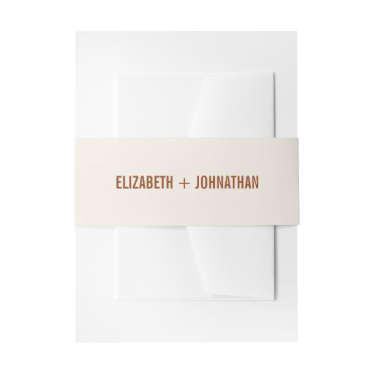 Simple Boho Terracotta Typography Wedding Uitnodigingen Wikkel (Voorkant Voorbeeld)