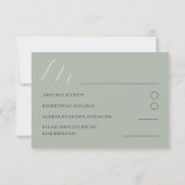 Simple Boho Tropical Sage Green Floral RSVP Kaartje (Achterkant)