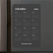 SImple Bold 2024 Donkergrijze Kalender Magneet
