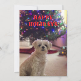 Simple Bold Happy Holidays Card Kaart