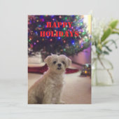 Simple Bold Happy Holidays Card Kaart (Staand voorkant)