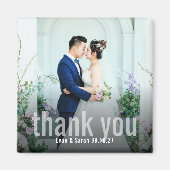 Simple Bold Moderne Merci Mariage Magnet photo (Devant)