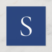Simple Bold Monogram Vierkante Visitekaartje (Voorkant)