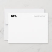 Simple Bold Two Monogram Typografie Notitiekaartje (Voorkant)