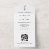 Simple Botanique tout en un Faire-part de mariage (À l'intérieur)