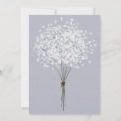 Simple Bouquet Floral Invitation de la nuptiale (Dos)