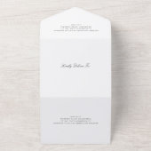 Simple Bow Classic Wedding All In One Uitnodiging (Buitenkant)