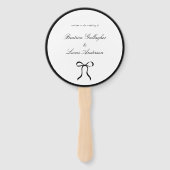 Simple Bow Classic Wedding Handwaaier (Achterkant)