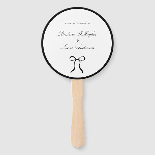 Simple Bow Classic Wedding Handwaaier (Voorkant)