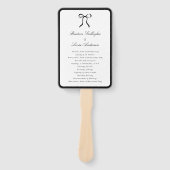 Simple Bow Classic Wedding Program Handwaaier (Voorkant)