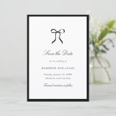 Simple Bow Classic Wedding Save The Date (Staand voorkant)