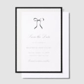 Simple Bow Classic Wedding Save the Date Vellum Uitnodigingen (Offset)