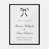 Simple Bow Classic Wedding Welcome Sign (Recto)