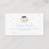 Simple Boy Dumpling Luier Raffle Baby shower Informatiekaartje (Voorkant)