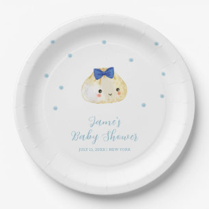 Simple Boy Little Dumpling Baby shower Papieren Bordje