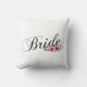 Simple Bride Calligraphie Florale | Coussin Jetabl (Recto)