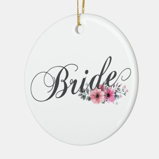 Simple Bride Calligraphie Florale | Ornement (Gauche)