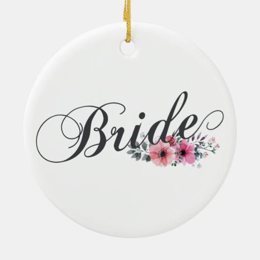 Simple Bride Calligraphie Florale | Ornement (Dos)