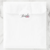 Simple Bride Floral Calligraphy | Autocollant (Sac)