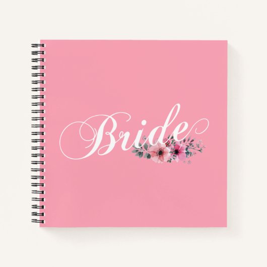 Simple Bride Floral Calligraphy | Cahier (Devant)