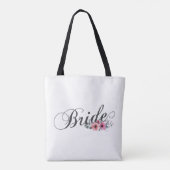 Simple Bride Floral Calligraphy | Sac fourre-tout (Dos)