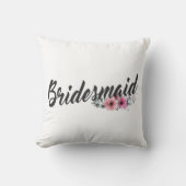 Simple Bridesmaid Wedding Calligraphie Coussin de (Recto)