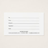 Simple Bright Jaune Gras Moderne Certificat Cadeau (Dos)